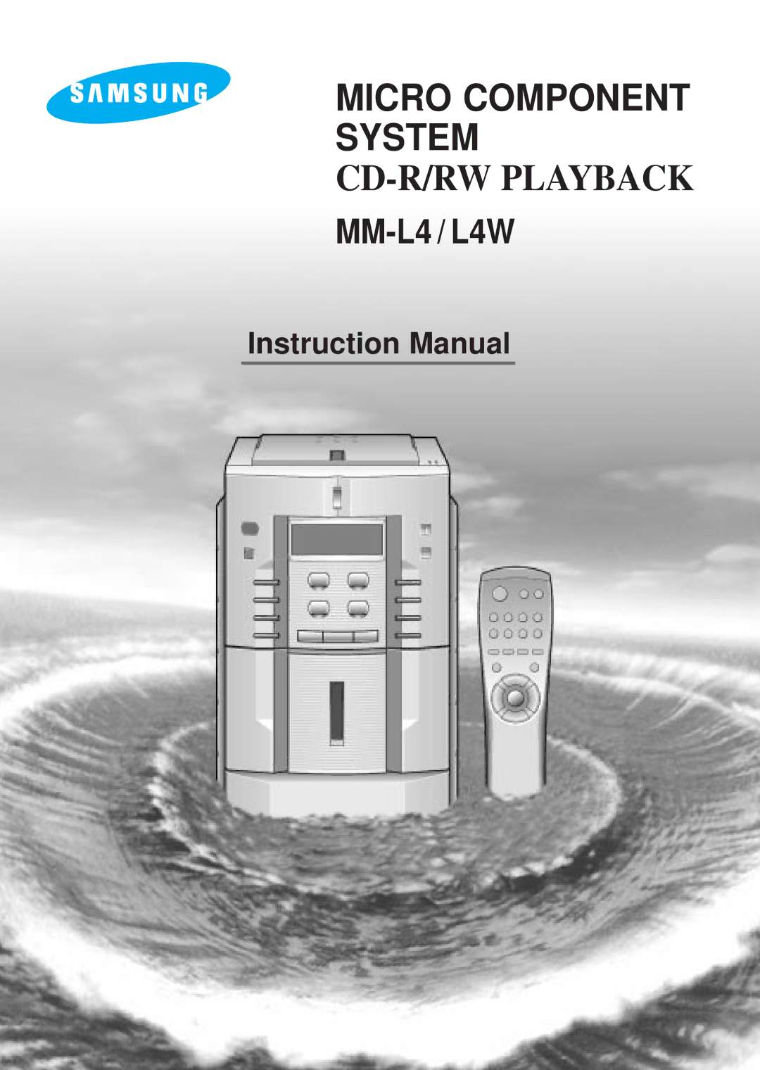 Samsung MML4RH/ELS, MM-L4 manual Micro Component System CD-R/RW Playback 