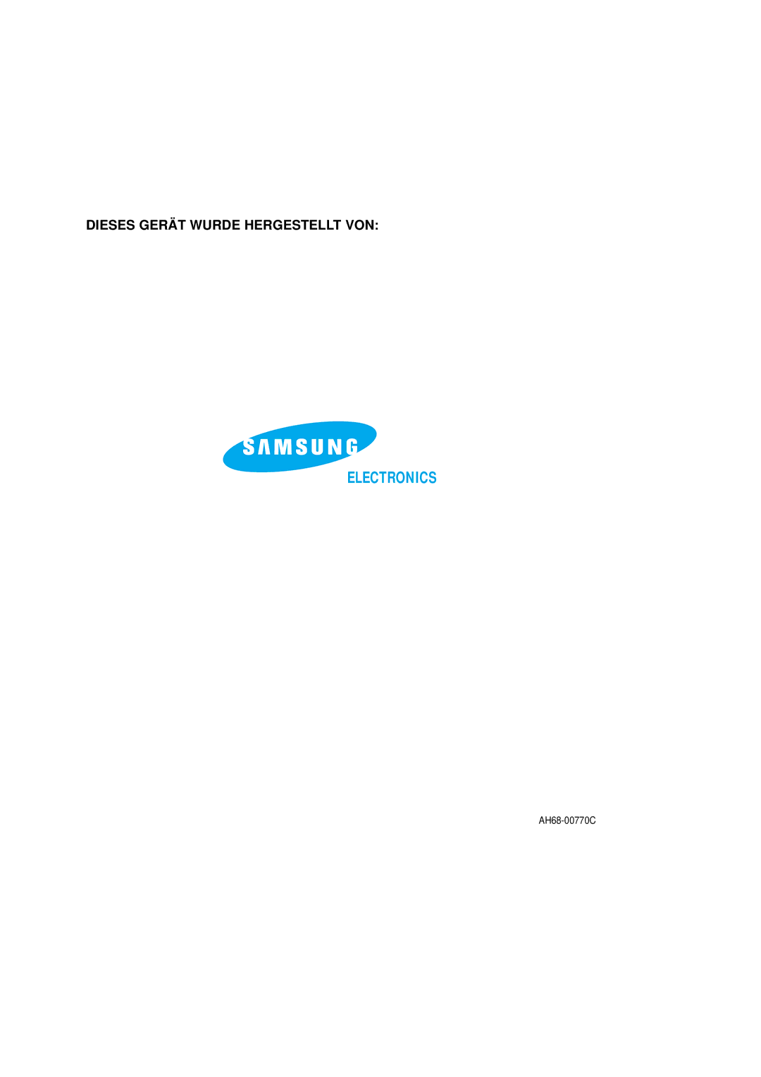 Samsung MML7RH/ELS, MM-L7 manual Electronics 