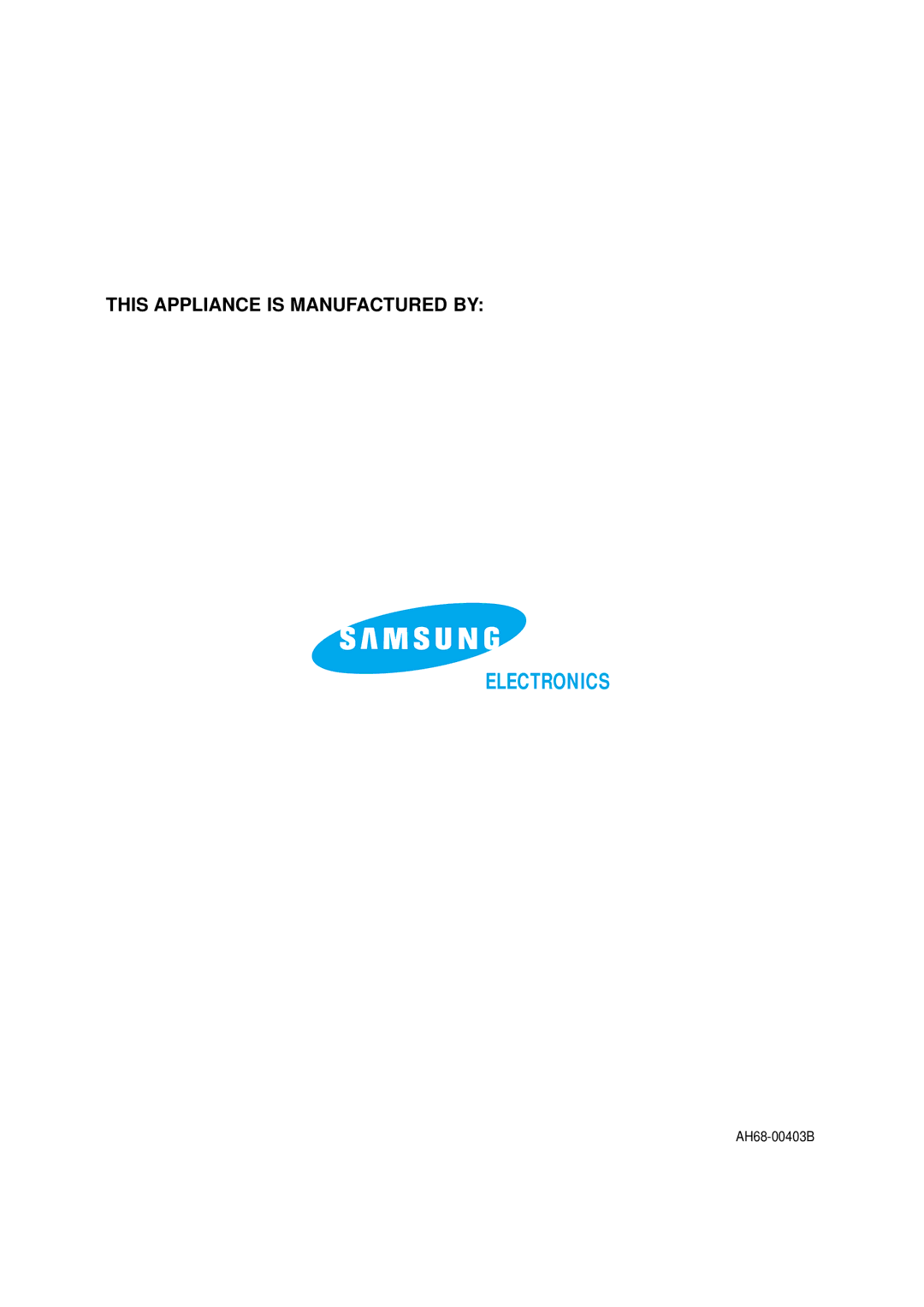 Samsung MMN4RH/ELS, MM-N4, MMN4GQH/XFO manual Electronics 