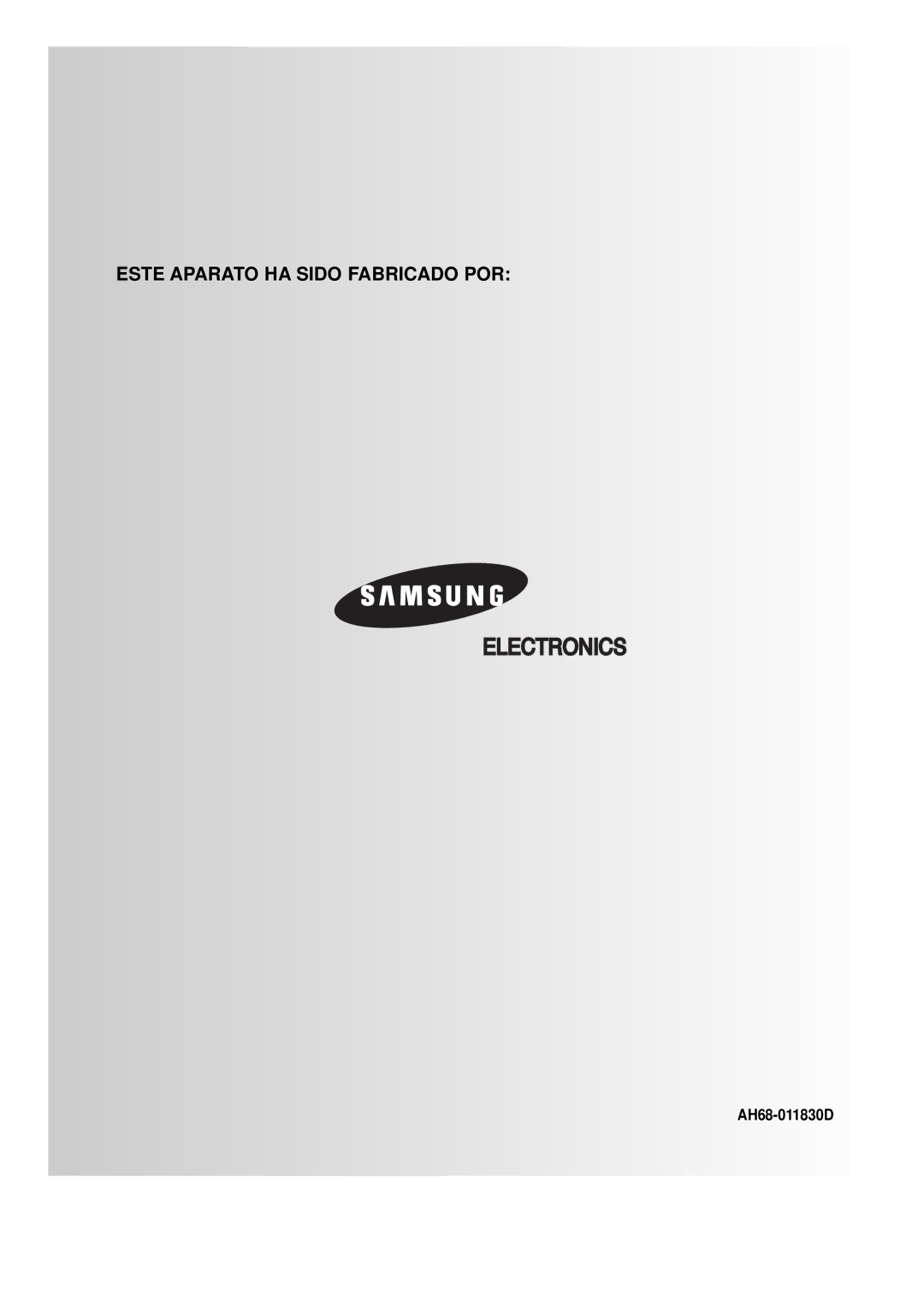 Samsung MM-T5T/XSG, MM-T5R/ELS manual Este Aparato HA Sido Fabricado POR 