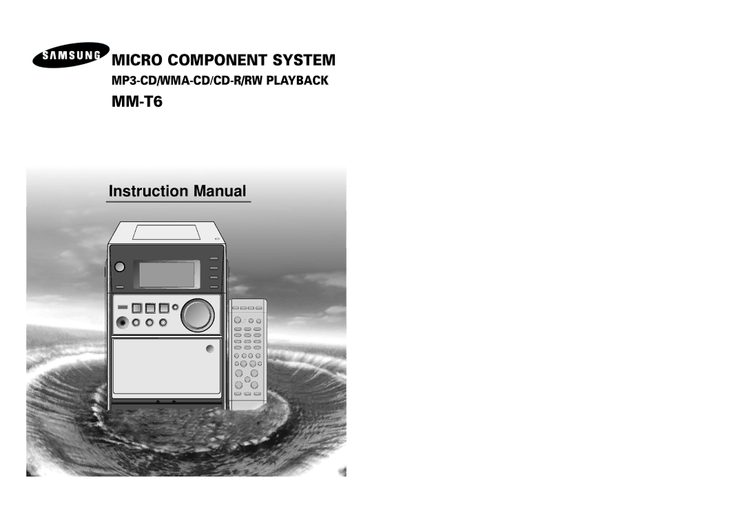 Samsung MM-T6 instruction manual Micro Component System 