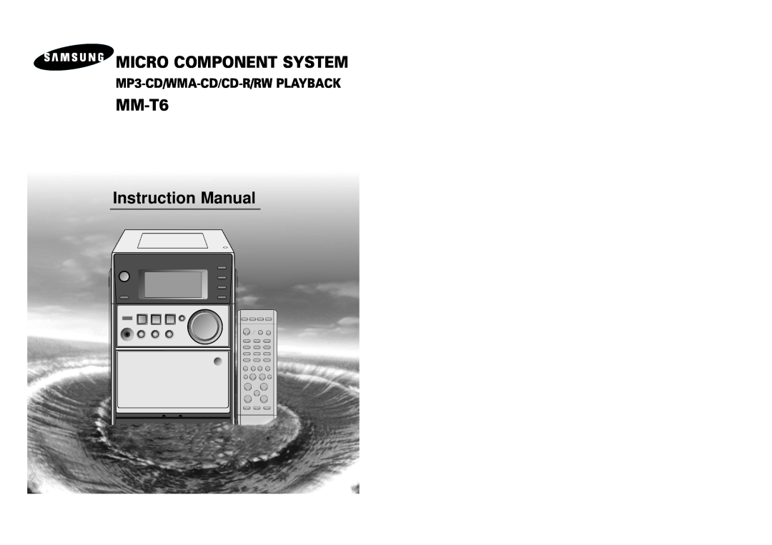 Samsung MM-T6 instruction manual Micro Component System, MP3-CD/WMA-CD/CD-R/RWPLAYBACK 