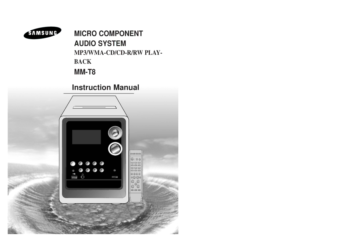 Samsung MM-T8R/ELS manual Micro Component Audio System 