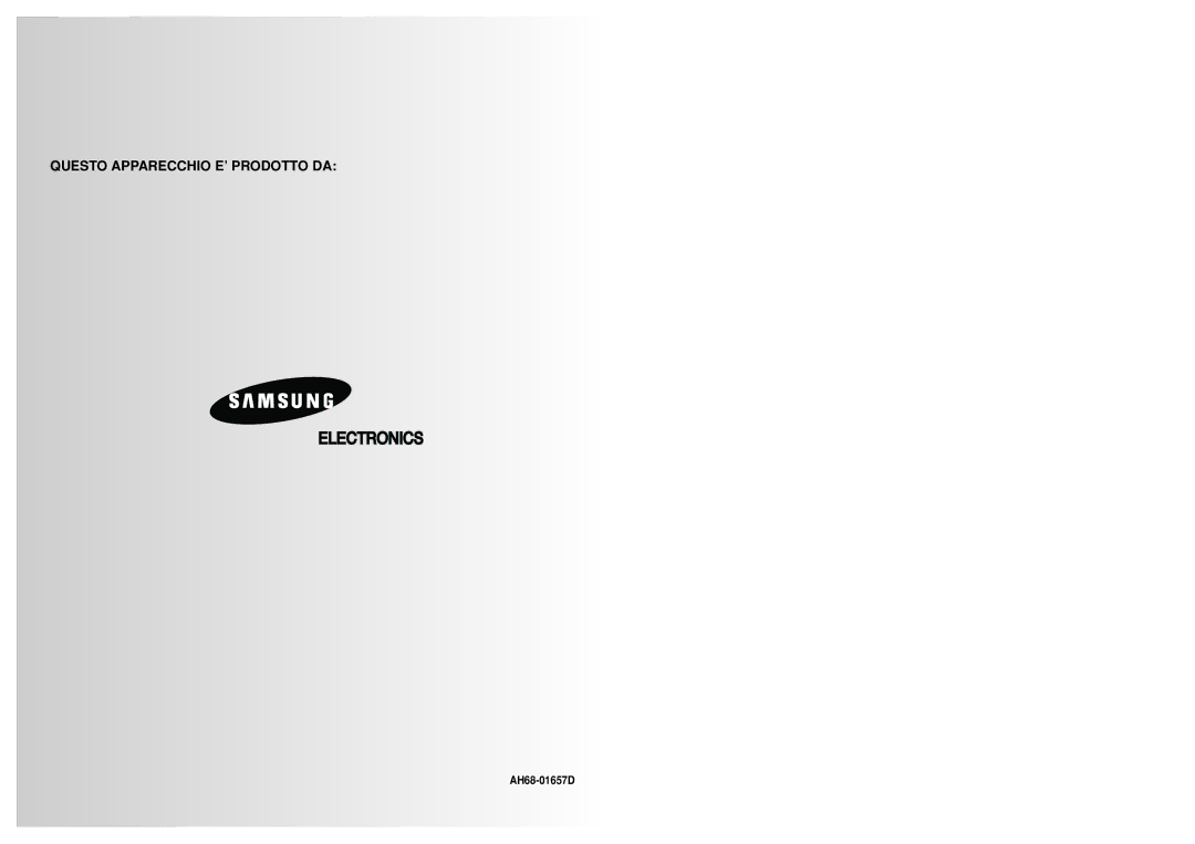 Samsung MM-ZJ5R/ELS manual Questo Apparecchio E’ Prodotto DA 