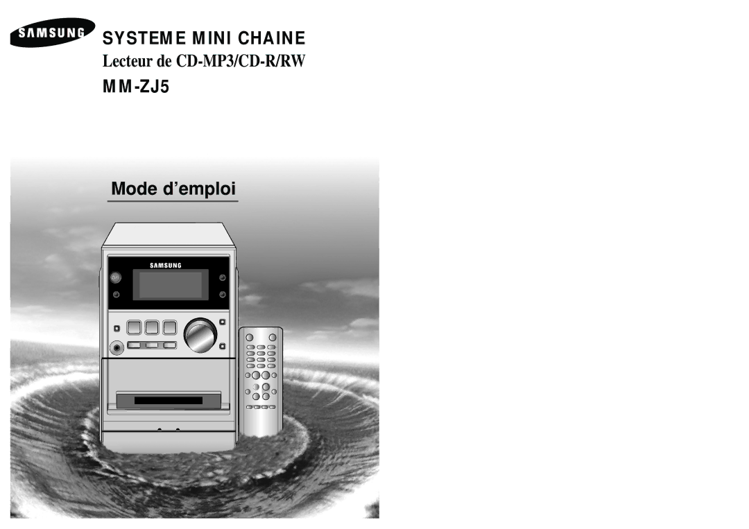 Samsung MM-ZJ5R/ELS manual Mode d’emploi 