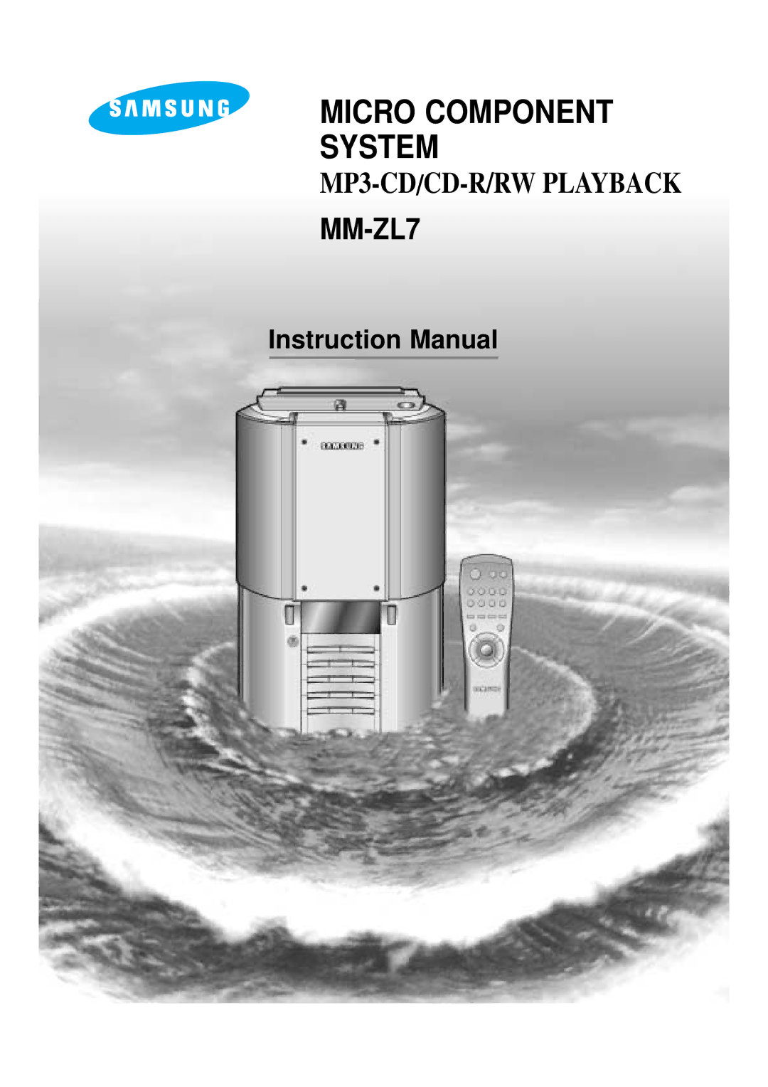 Samsung MMZL7RH/ELS, MM-ZL7, MMZL7QH/XFO manual Micro Component System 