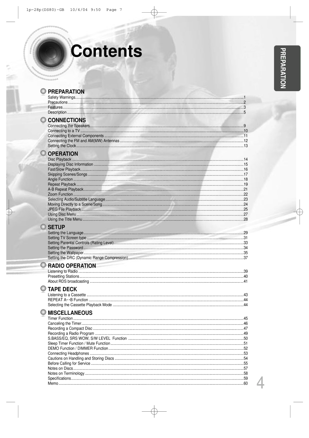 Samsung MMDS80RH/ELS manual Contents 