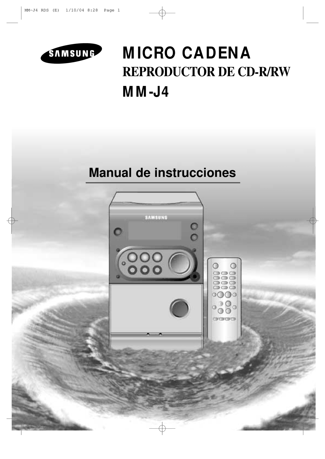 Samsung MM-J4, MMJ4RH/ELS manual Micro Cadena 