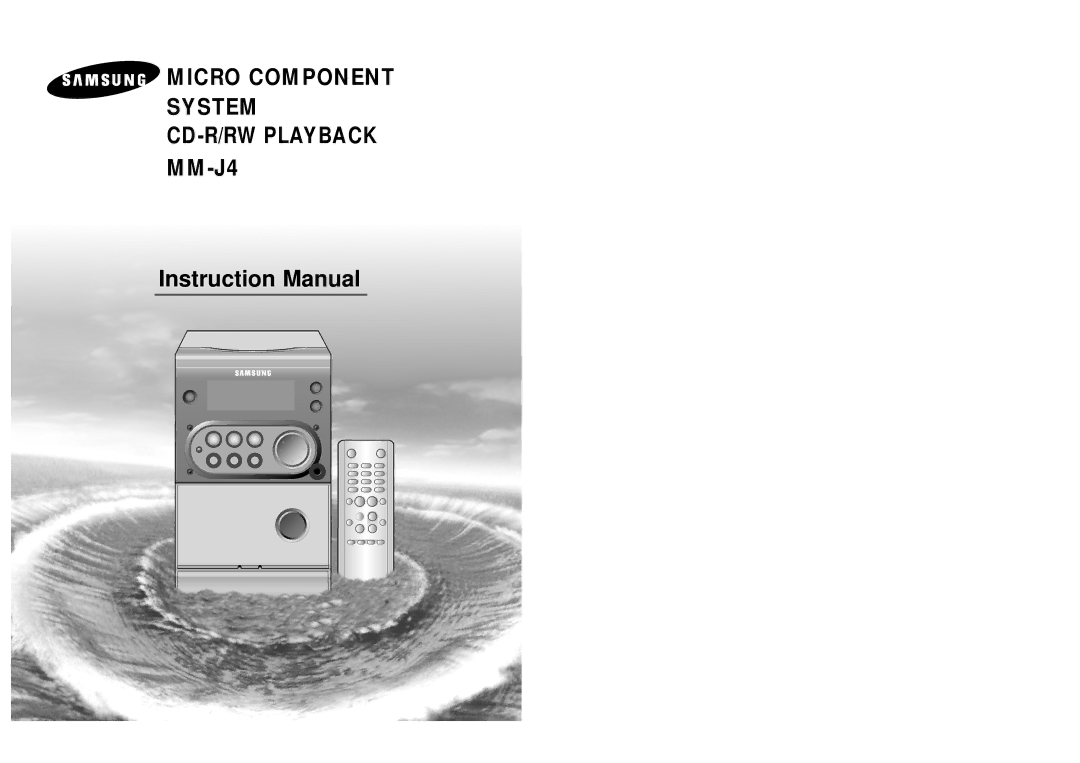 Samsung MMJ4QH/XFO, MMJ4RH/ELS, MM-J4 manual Micro Component System 