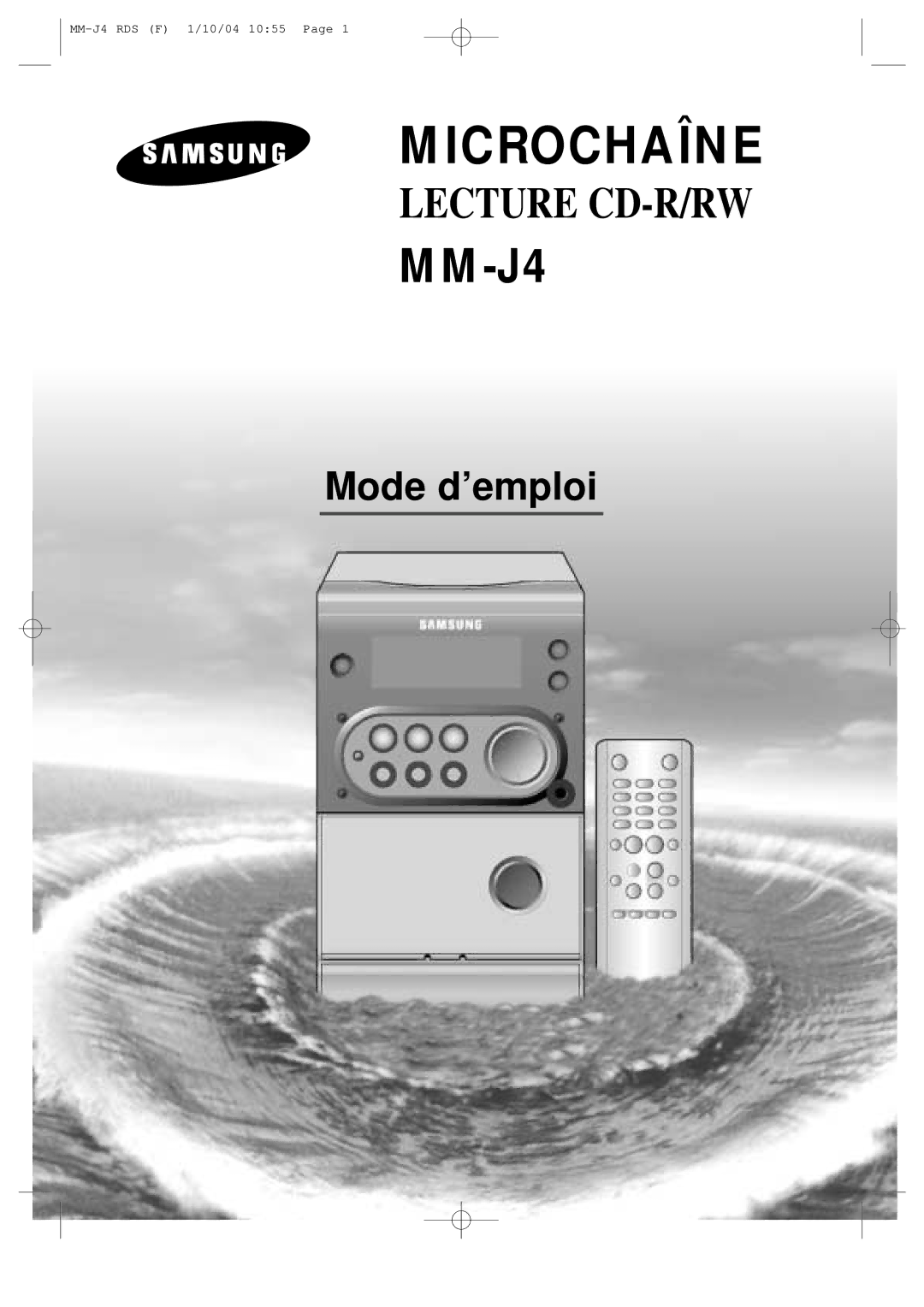 Samsung MMJ4RH/ELS manual Microchaîne 