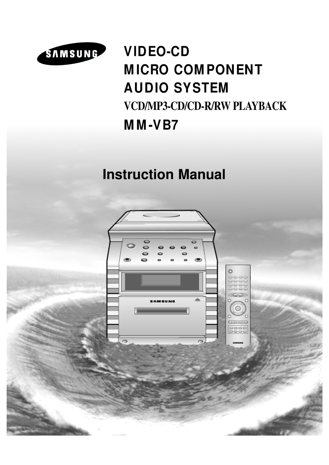 Samsung MM-VB7F/FAT, MMVB7FH/UMG, MMVB7LH/FES, MMVB7FH/ZEN, MMVB7TH/ESN manual VIDEO-CD Micro Component Audio System 