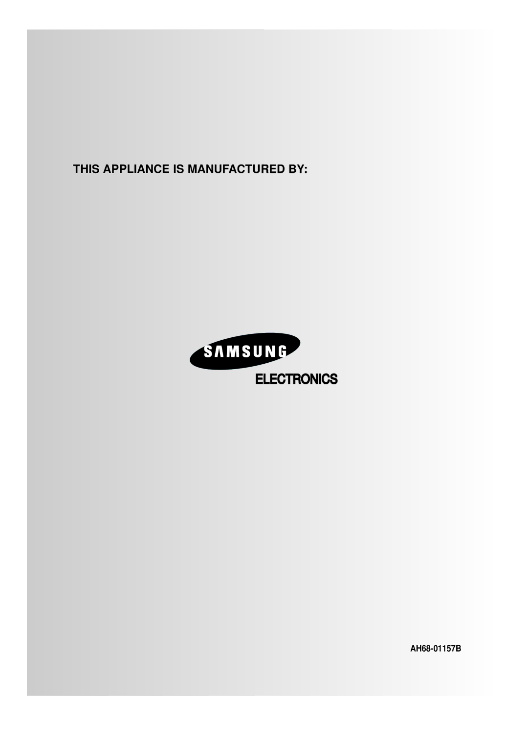 Samsung MMVB7FH/ZEN, MMVB7FH/UMG, MM-VB7F/FAT, MMVB7LH/FES, MMVB7TH/ESN, MMVB7LH/MON manual Electronics 