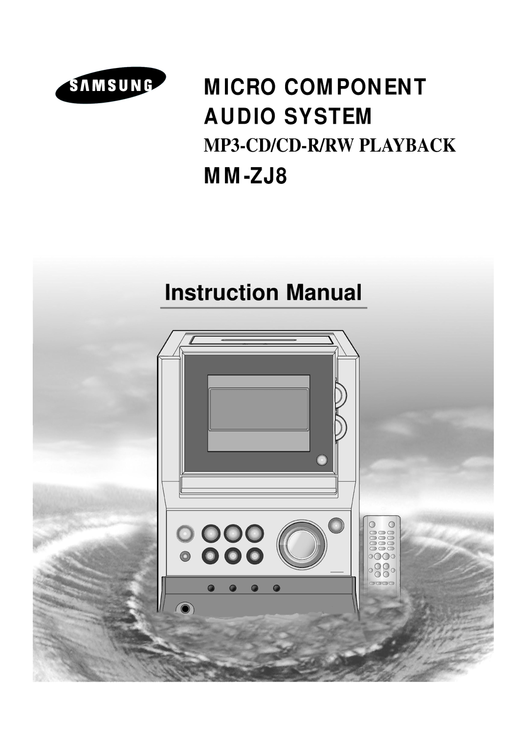 Samsung MM-ZJ8, MMZJ8RH/ELS, MMZJ8QH/XFO manual Micro Component Audio System 