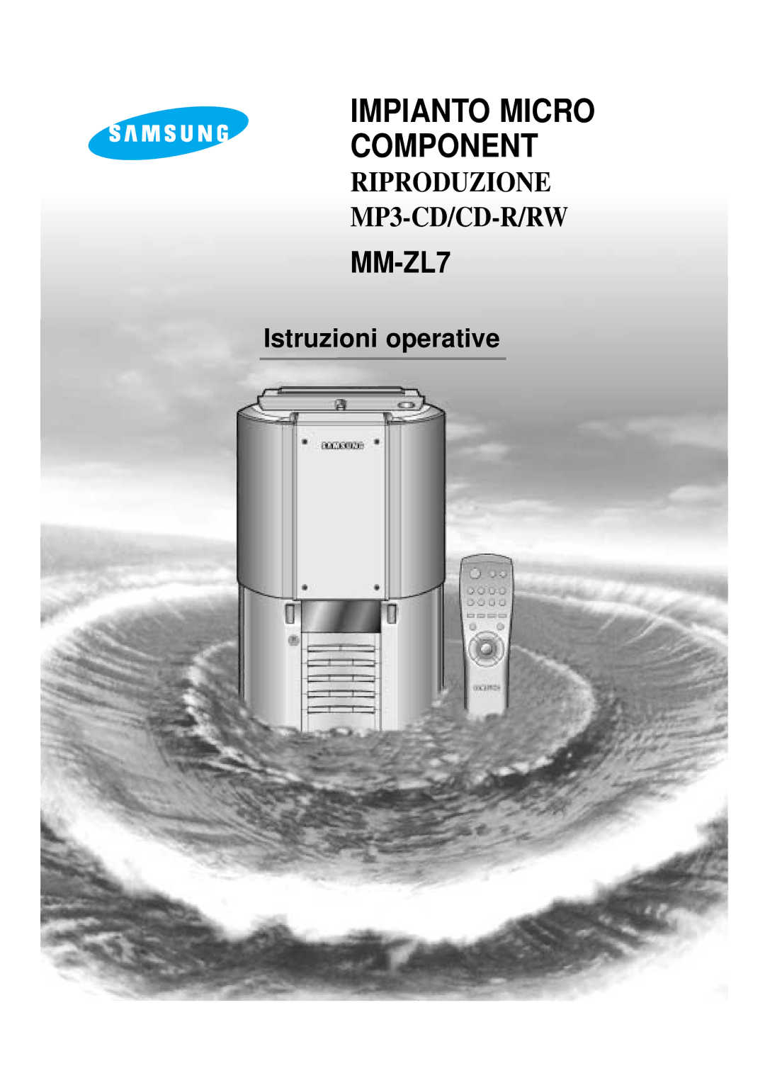 Samsung MMZL7QH/XFO, MMZL7RH/ELS manual Impianto Micro Component 