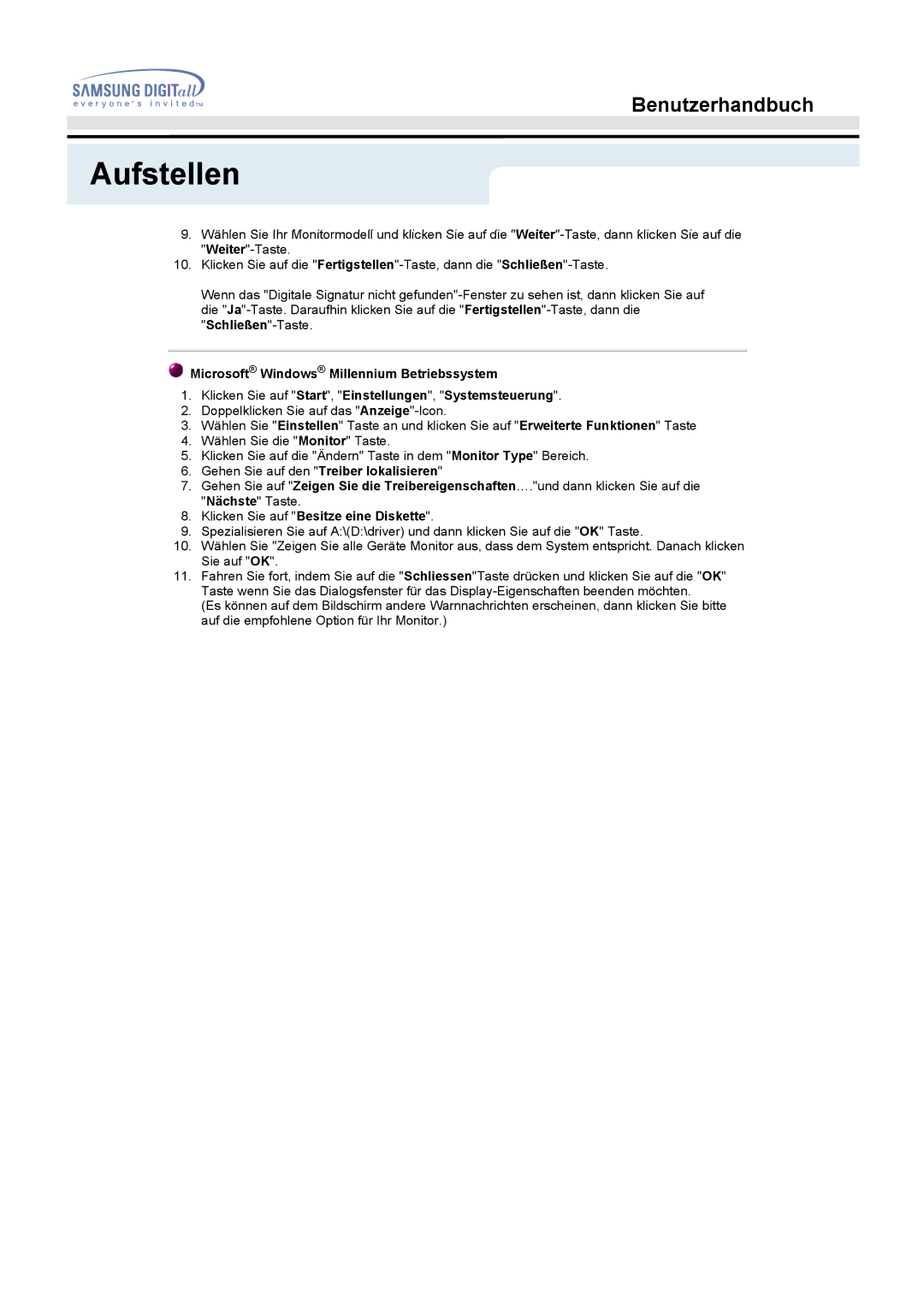 Samsung MO15ESZS/EDC, MO15ESDS/XEU, MO15ESDSZ/XTP, MO15ESZS/XEU, MO15ESDS/EDC manual Klicken Sie auf Besitze eine Diskette 