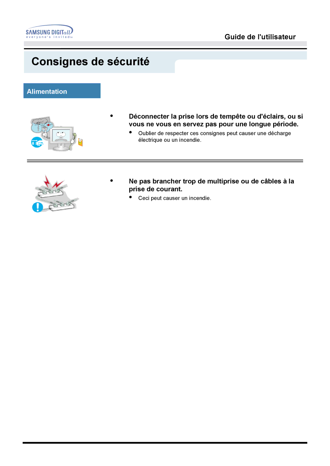 Samsung MO15PSZS/EDC, MO15PSDSV, MO15PSDS/EDC manual Ceci peut causer un incendie 