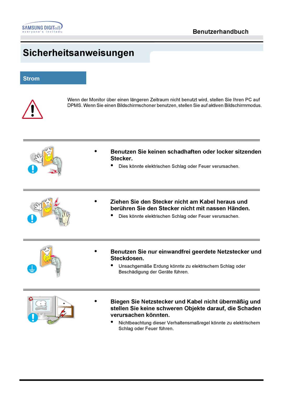 Samsung MO17ESZS/EDC, MO17ESDS/EDC manual Strom 