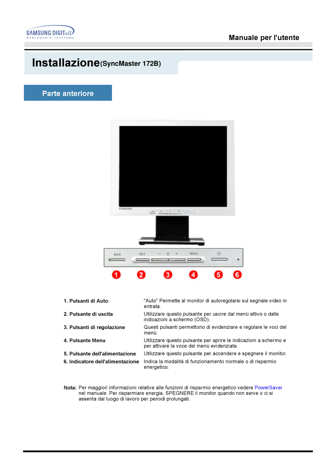 Samsung MO17ESDS/EDC, MO17ESZS/EDC manual Parte anteriore 