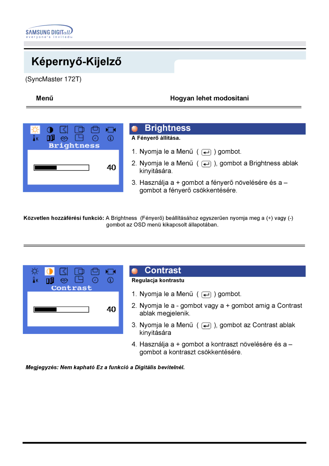 Samsung MO17ESDS/EDC, MO17ESZS/EDC manual SyncMaster 172T 