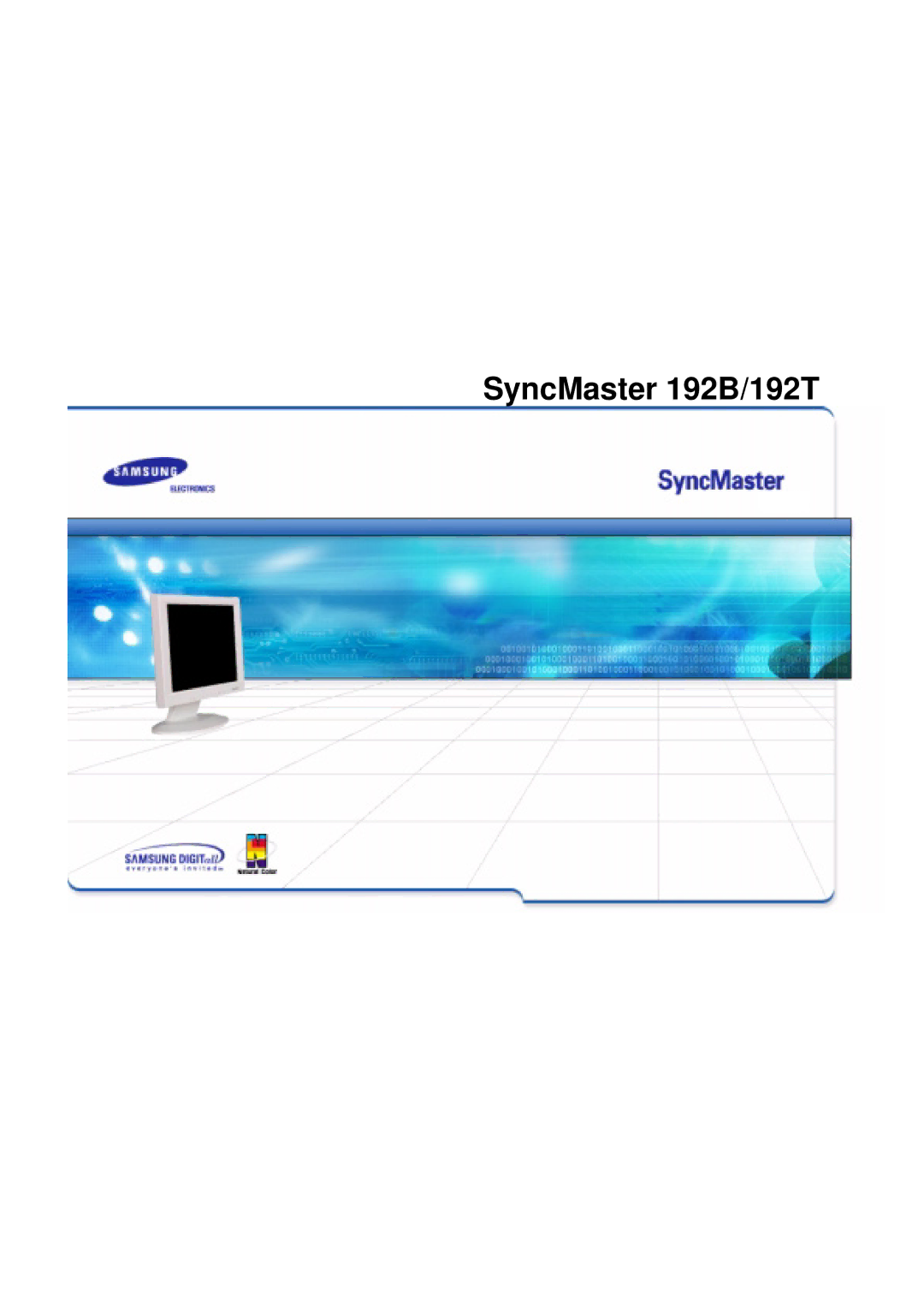 Samsung MO19PSZS/EDC manual SyncMaster 192B/192T 