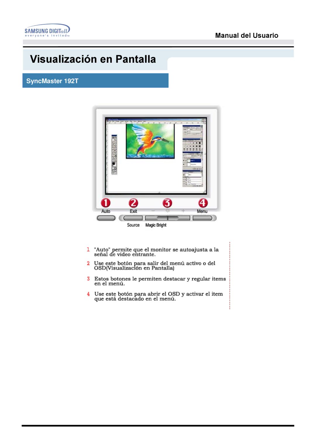 Samsung MO19PSZS/EDC, MO19ESZS/EDC, MO19ESDS/EDC manual SyncMaster 192T 