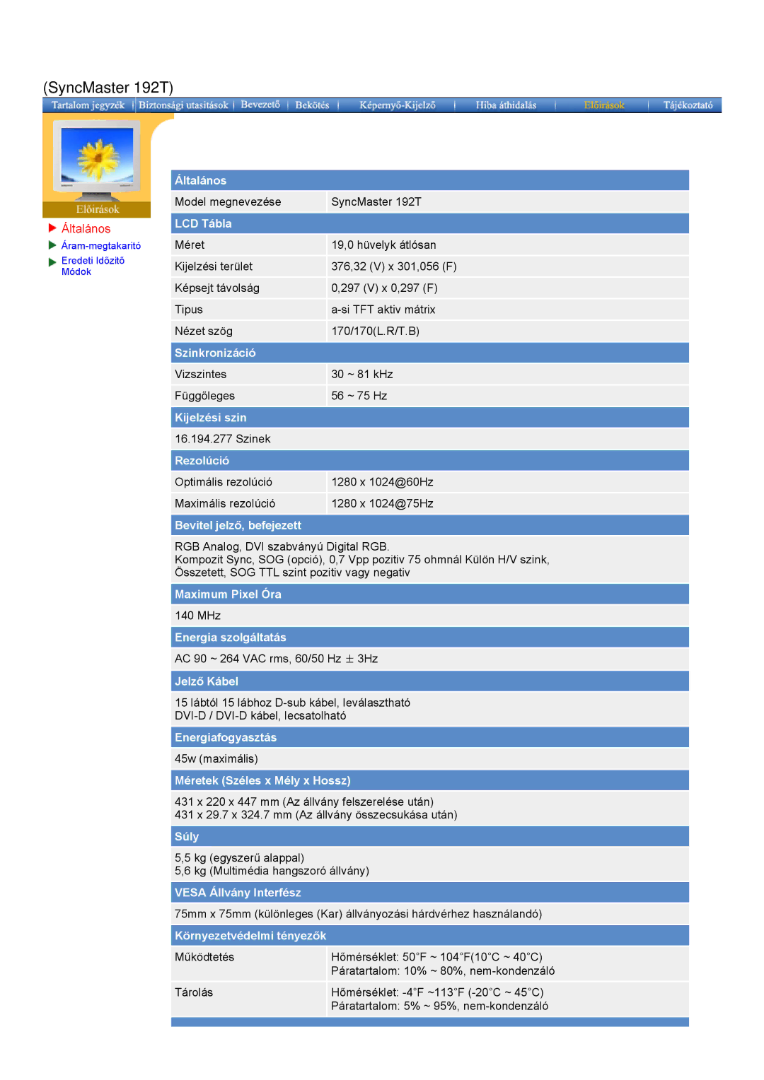 Samsung MO19PSDS/EDC, MO19PSZS/EDC, MO19ESDS/EDC manual SyncMaster 192T 