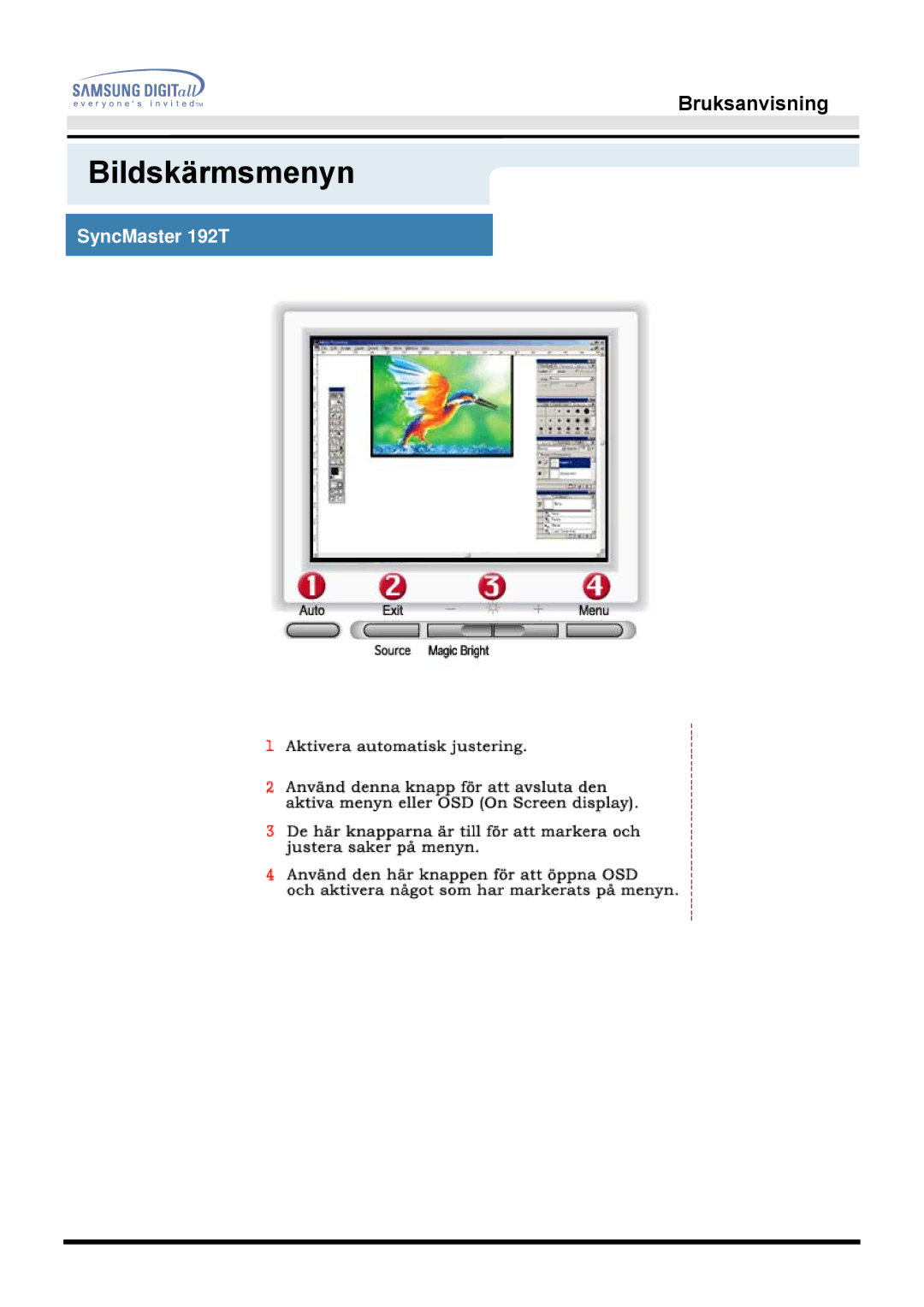 Samsung MO19PSZS/EDC manual SyncMaster 192T 