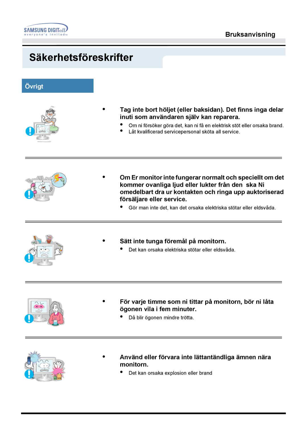 Samsung MO19PSZS/EDC manual Övrigt 