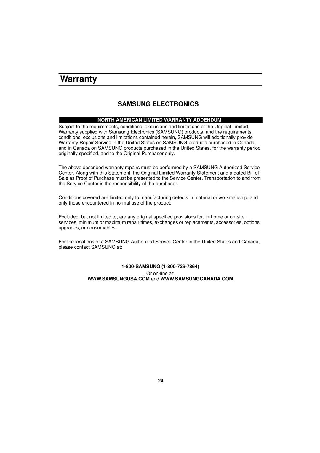 Samsung Model MW640WA owner manual Samsung Electronics 