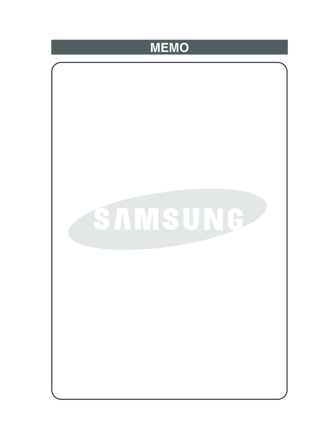 Samsung Model RS27KLMR owner manual Memo 