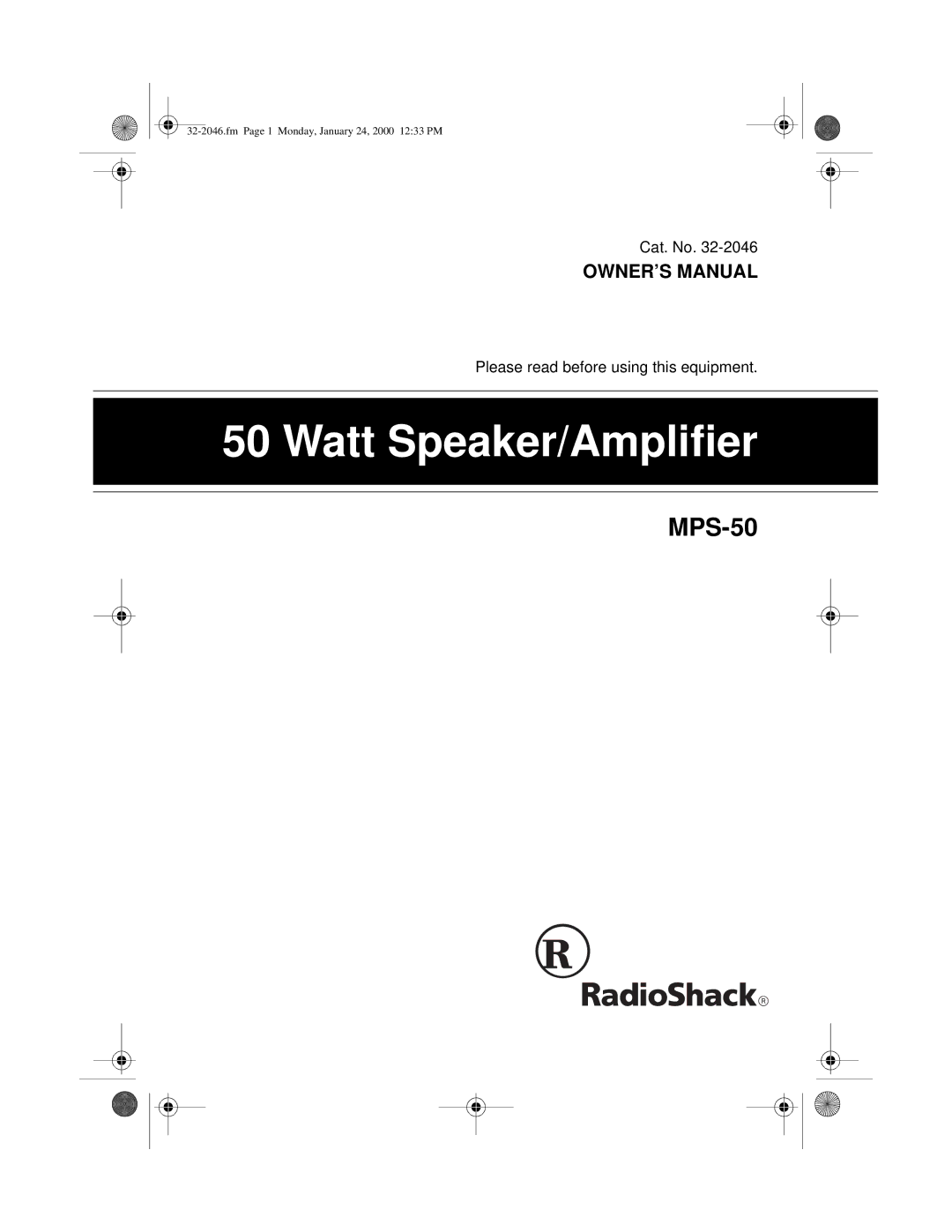 Samsung MPS-50 owner manual Watt Speaker/Amplifier 