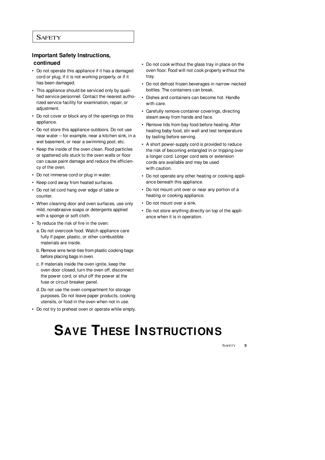 Samsung MR7491G, MR5493G, MR7492W Important Safety Instructions, Dishes and containers can become hot. Handle with care 