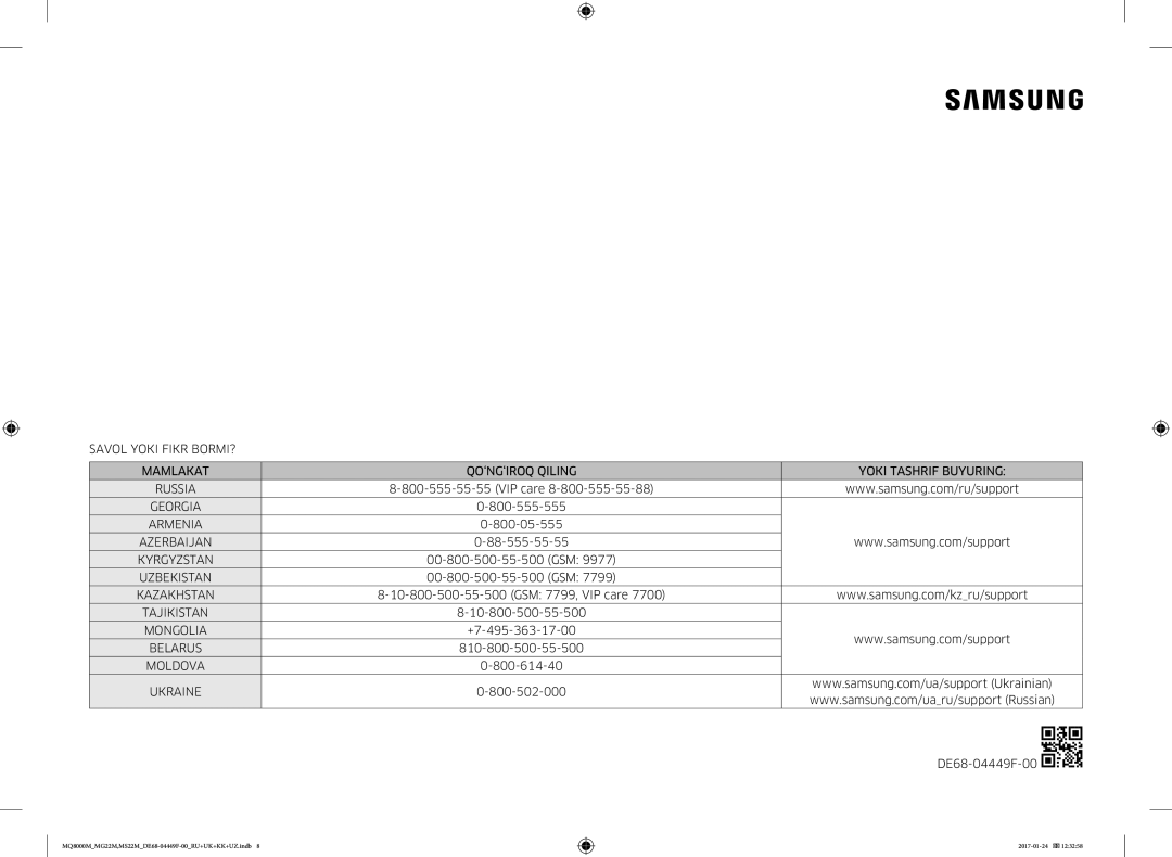 Samsung MG22M8054AK/BW, MS22M8054AK/BW, MG22M8074AT/BW, MS22M8054AW/BW, MG22M8054AW/BW, MS22M8074AT/BW manual Moldova 