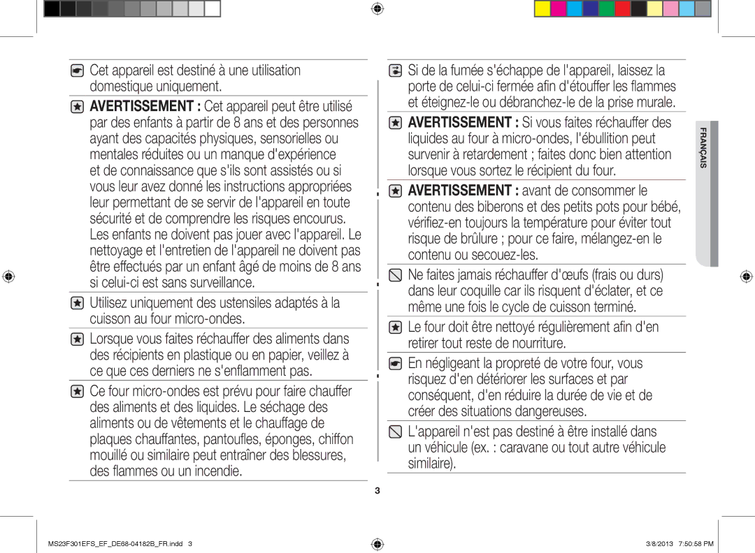 Samsung MS23F300EAK/EF manual Français 