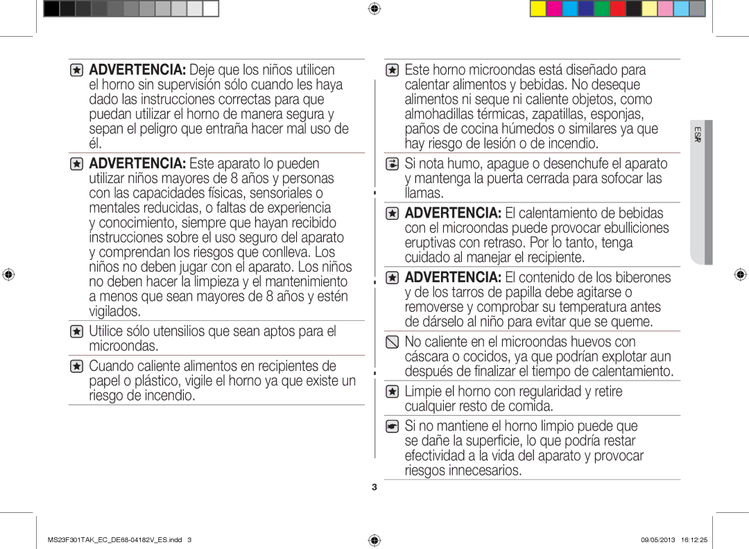 Samsung MS23F301TAK/EC manual Utilice sólo utensilios que sean aptos para el microondas 