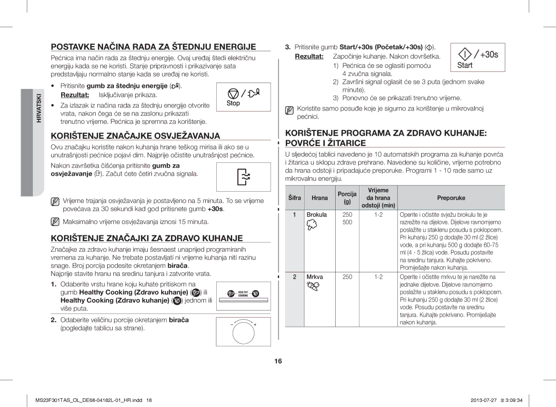 Samsung MS23F301TAW/OL, MS23F301TAS/EO manual Postavke Načina Rada ZA Štednju Energije, Korištenje Značajke Osvježavanja 