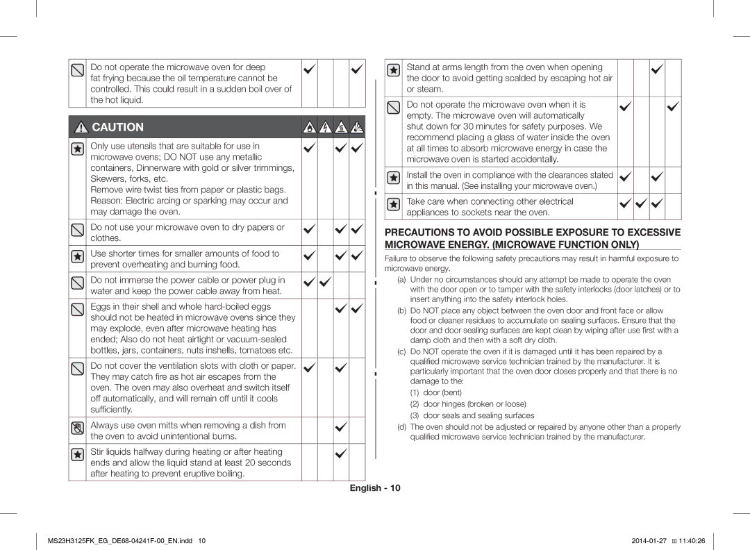 Samsung MS23H3125FK/EG manual English 