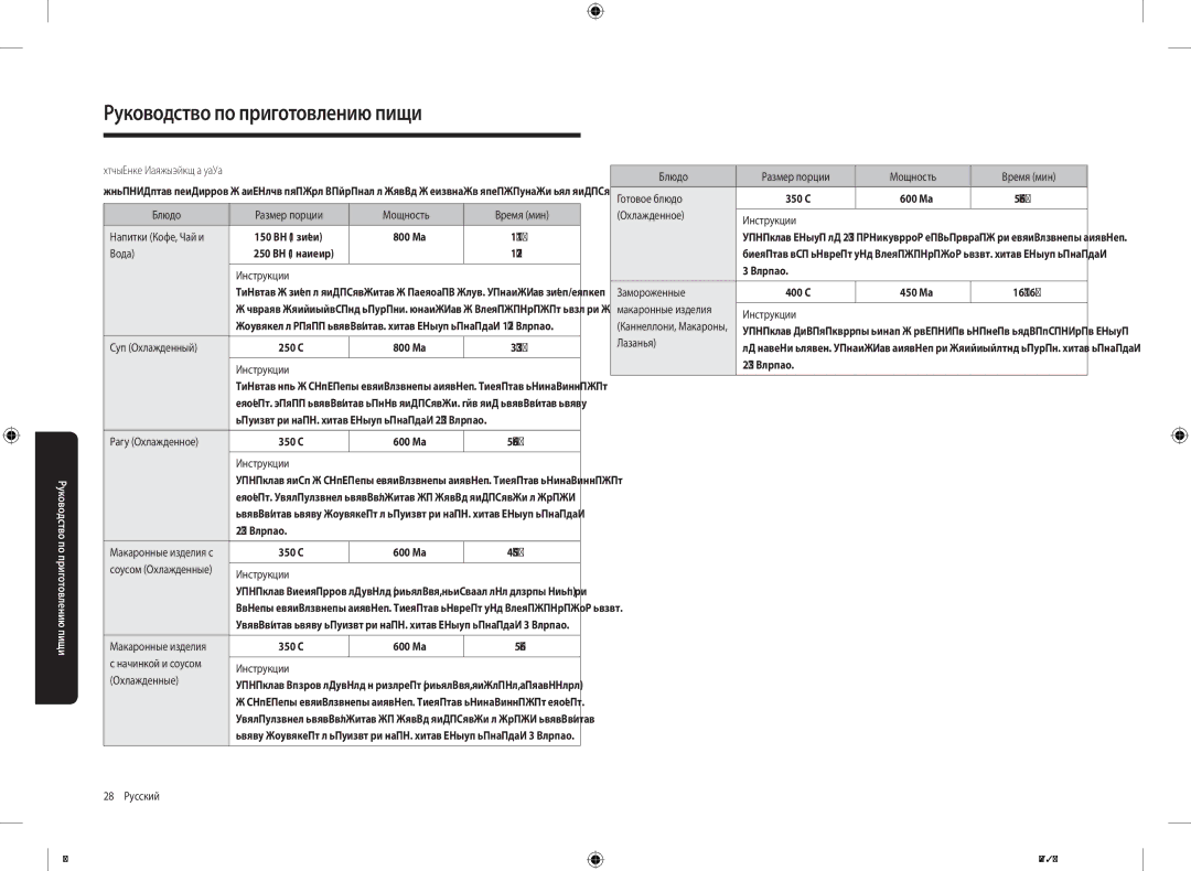 Samsung MS23K3515AK/BW, MS23K3515AS/BW manual Разогрев жидкостей и пищи 