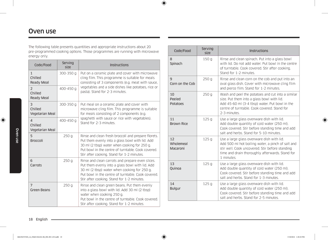 Samsung MS23K3555ES/LI manual Size 