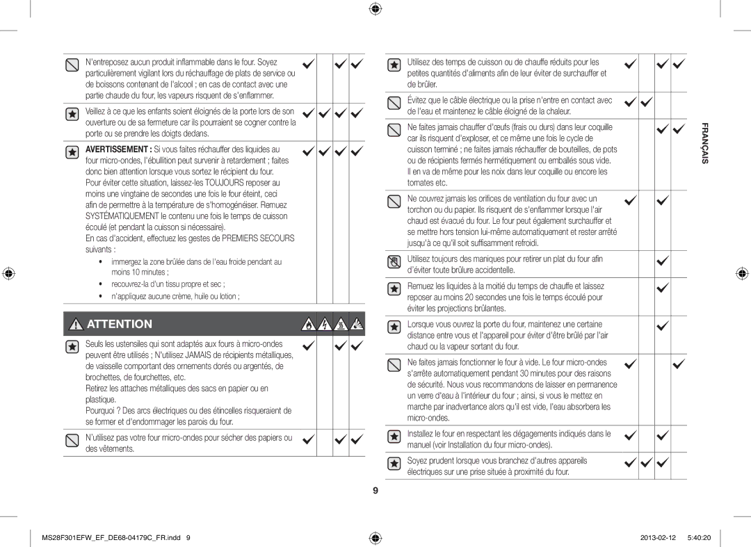 Samsung MS28F301EAW/EF, MS28F301EFS/EF manual MS28F301EFWEFDE68-04179CFR.indd 