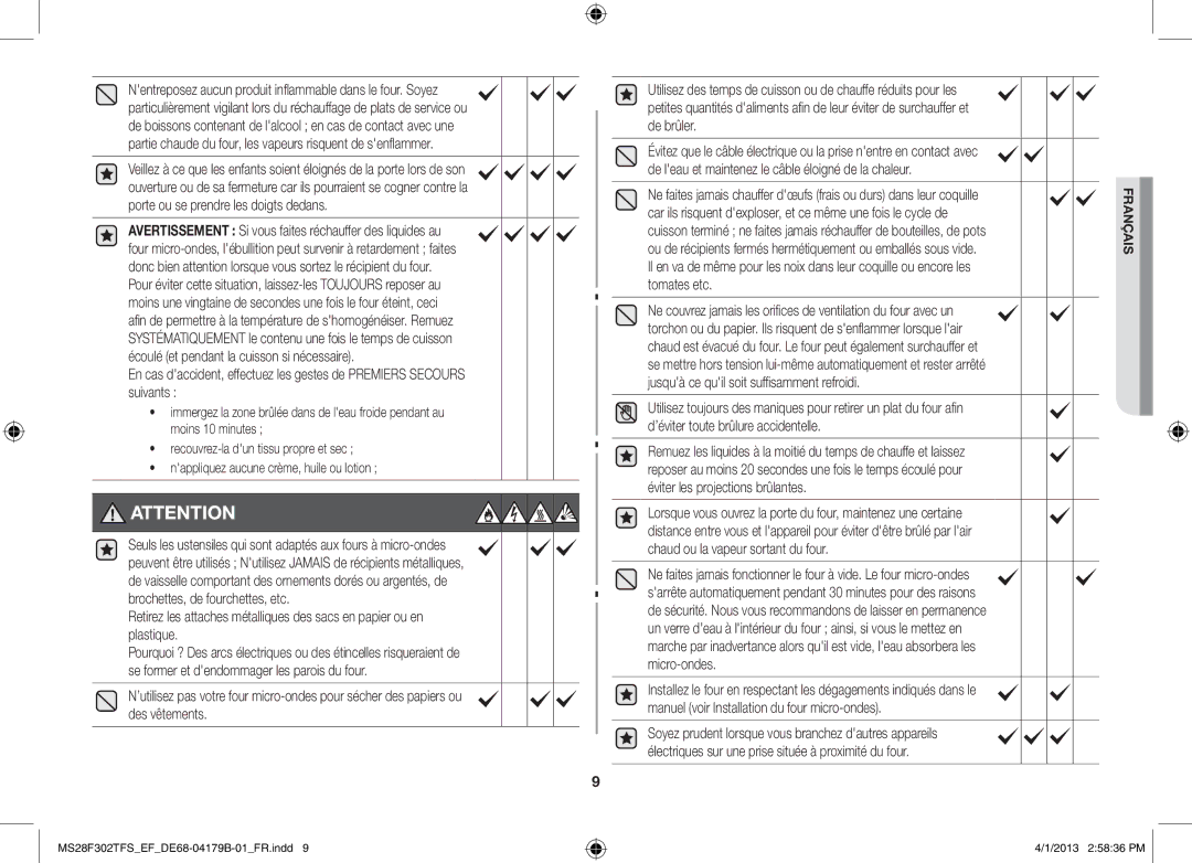 Samsung MS28F301TFS/EF manual 2013 25836 PM 