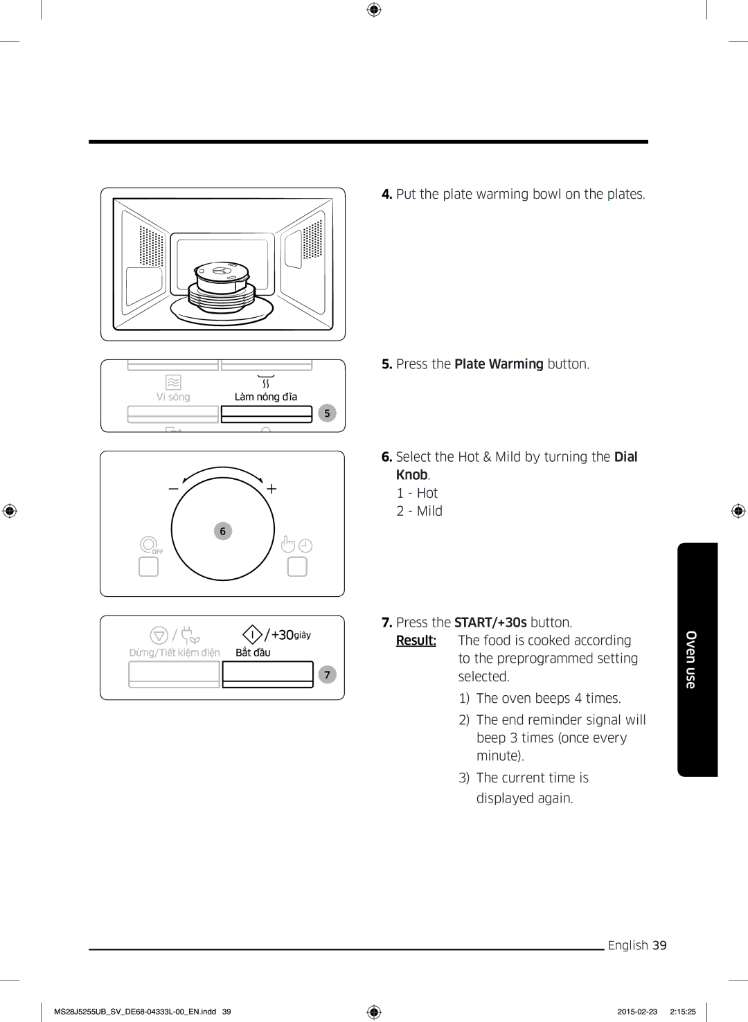 Samsung MS28J5255UB/SV manual Oven 