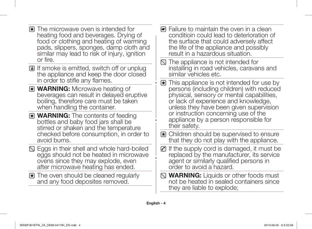 Samsung MS32F301EFW/ZA manual English 