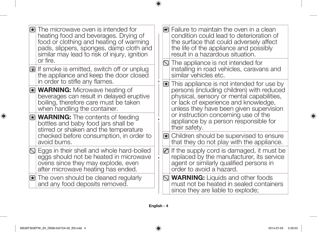 Samsung MS32F303EFW/ZA manual English 