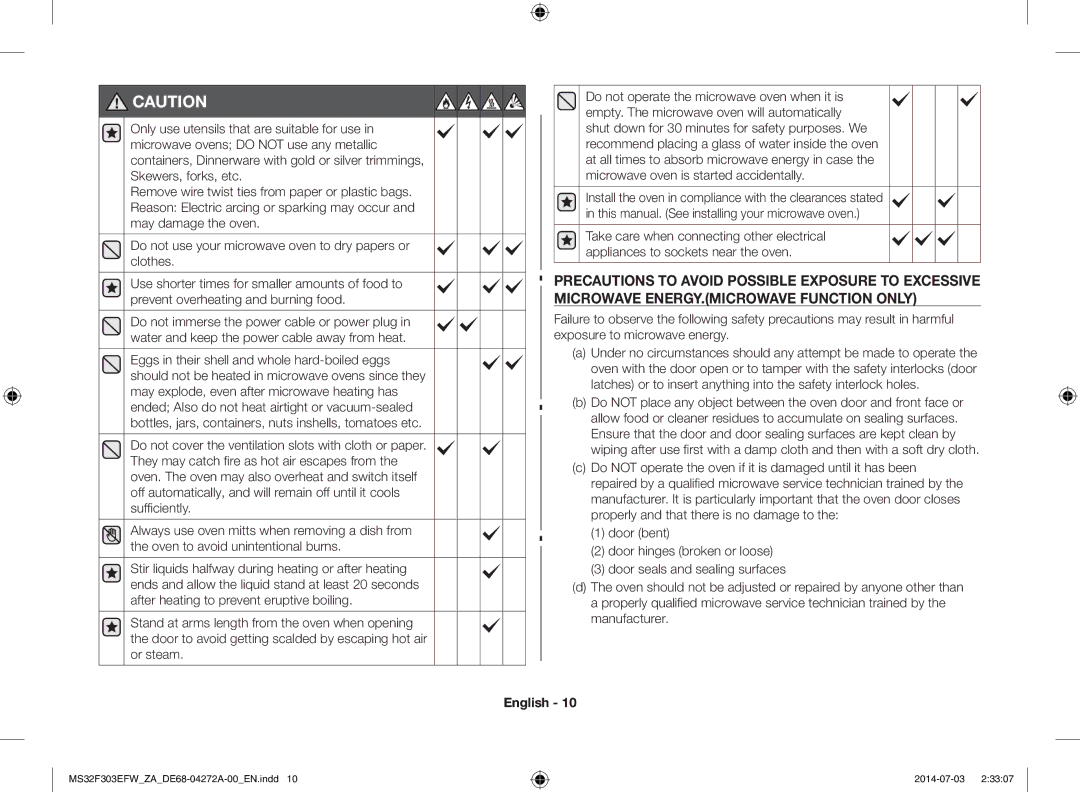 Samsung MS32F303EFW/ZA manual English 