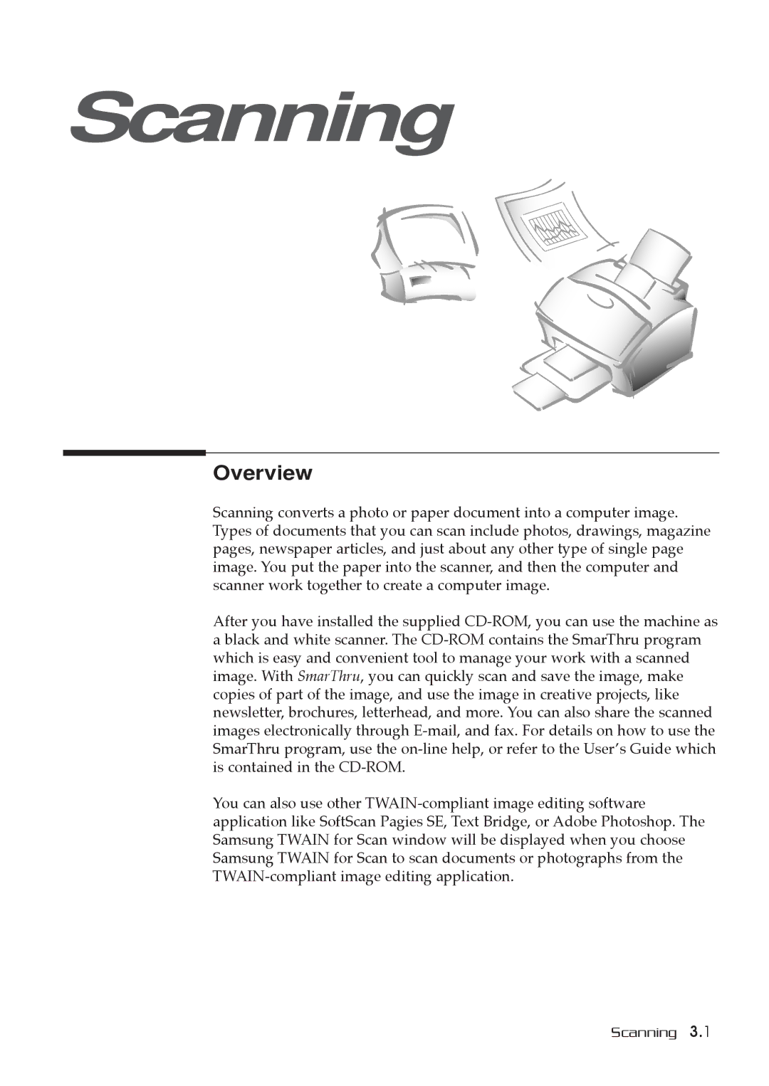 Samsung MSYS 5200 manual Scanning, Overview 