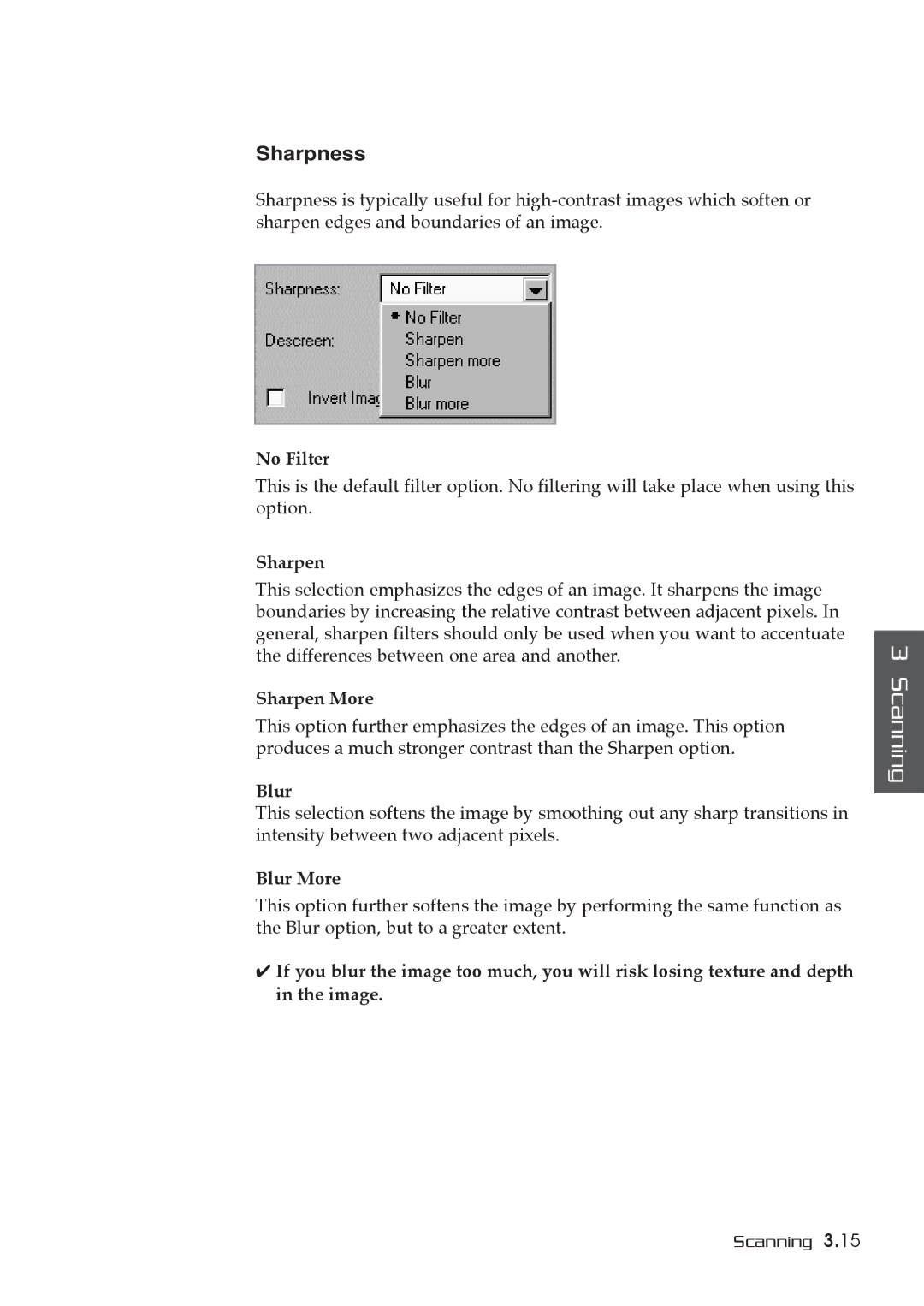 Samsung MSYS 5200 manual Sharpness 