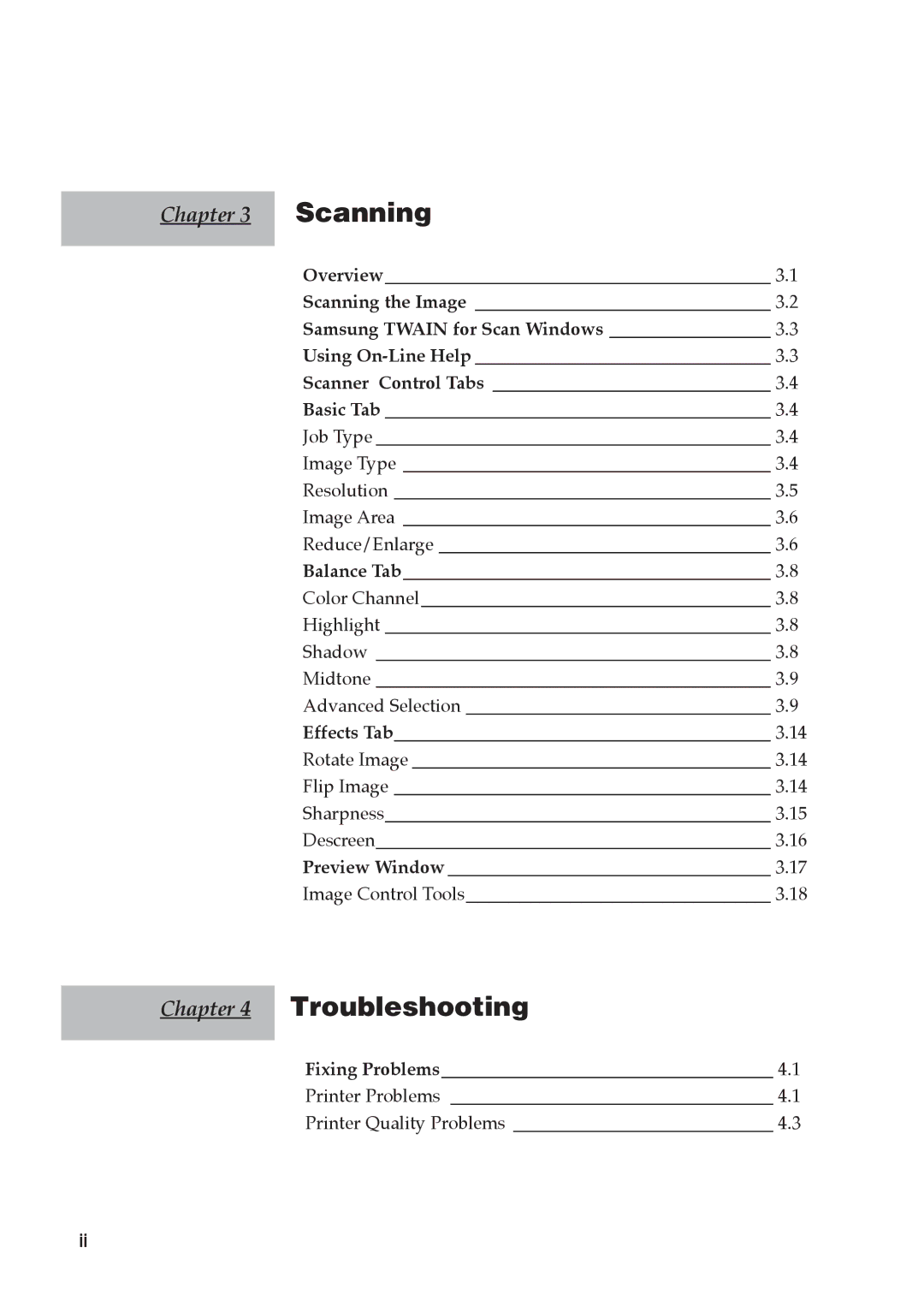 Samsung MSYS 5200 manual Scanning, Samsung Twain for Scan Windows 