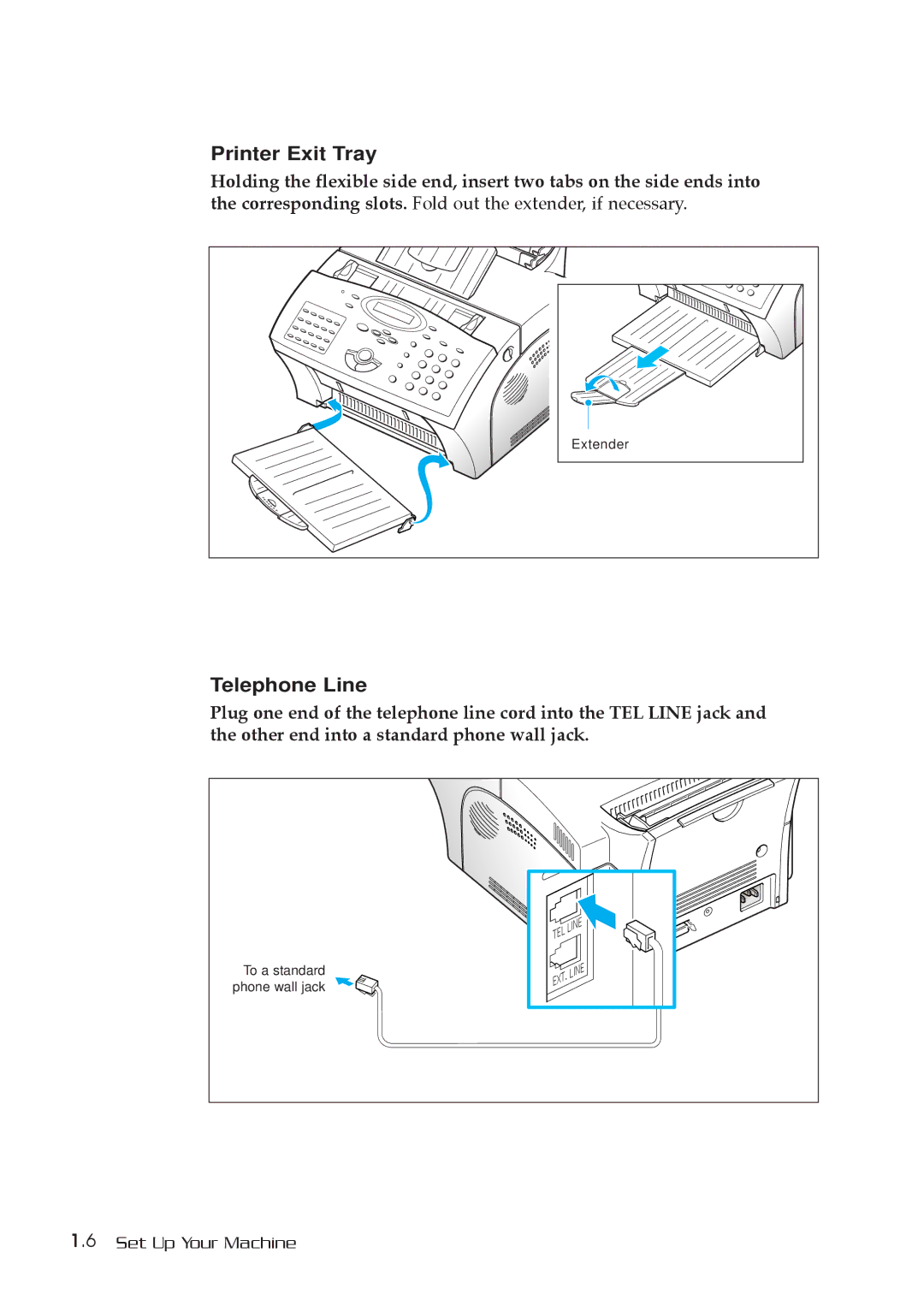 Samsung MSYS 5200 manual Printer Exit Tray, Telephone Line 