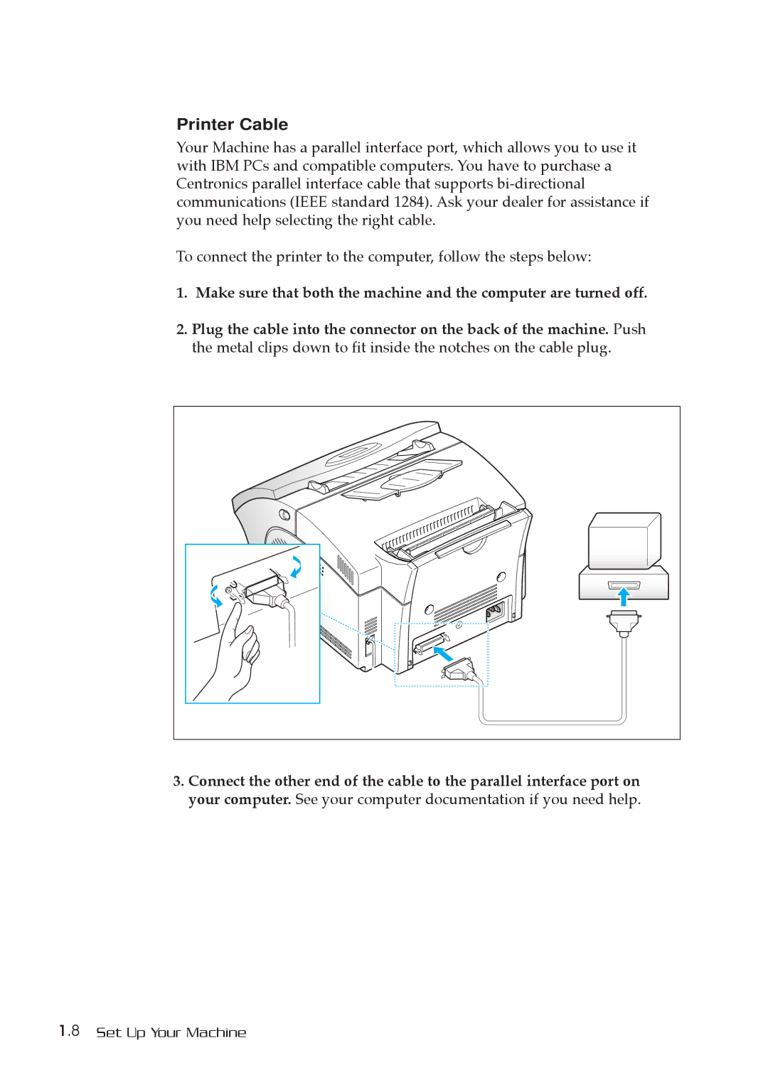 Samsung MSYS 5200 manual Printer Cable 